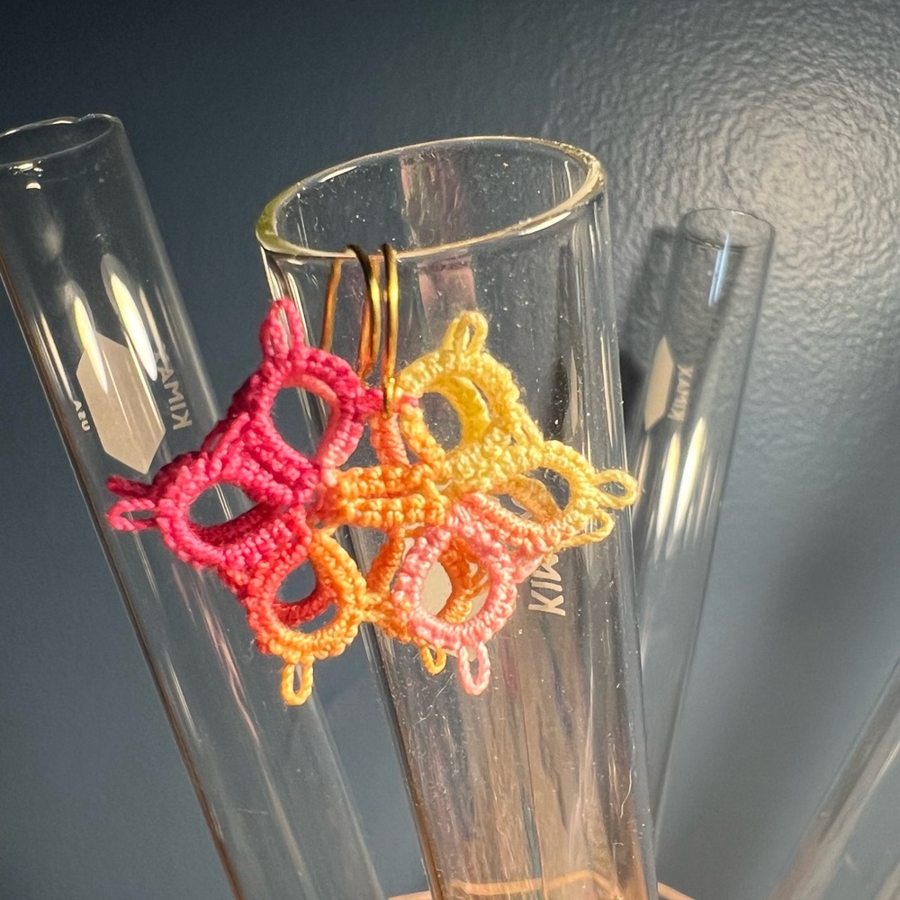 Handmade crocheted earrings